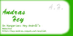 andras hey business card